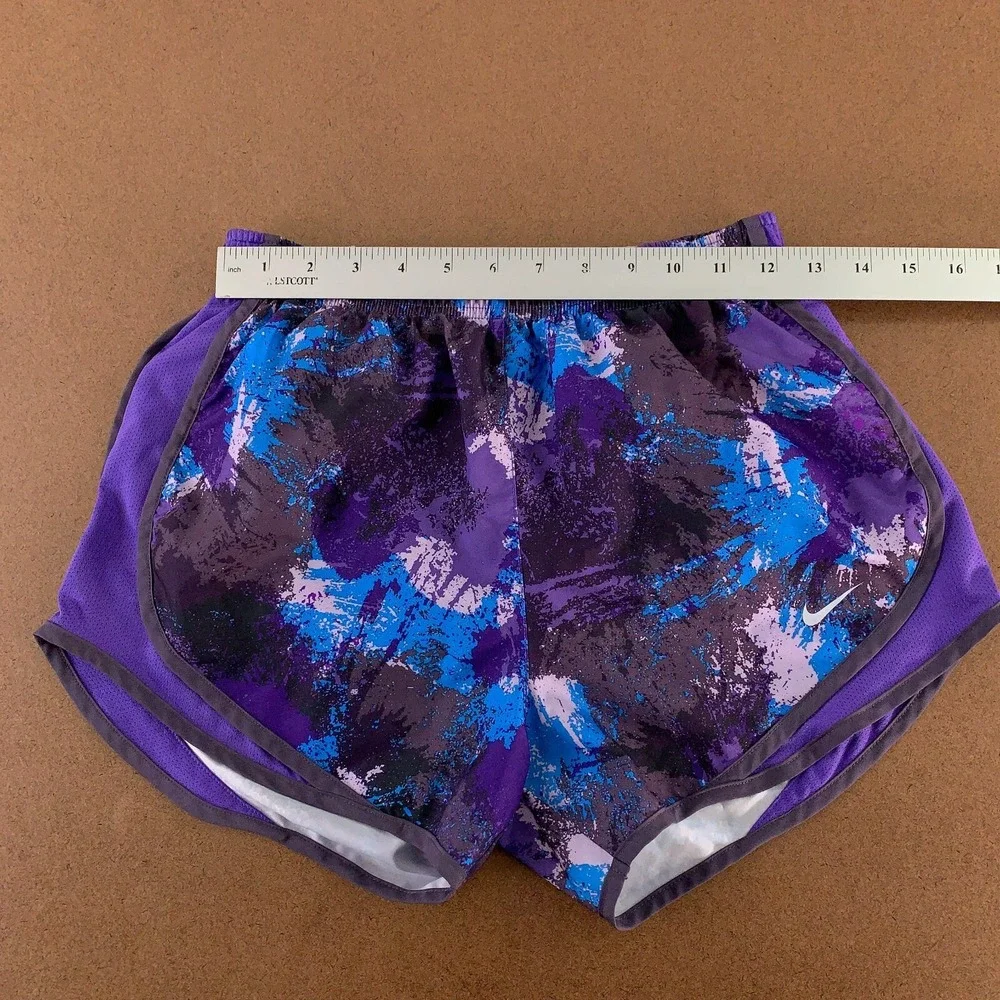 Nike Dri Fit Women's Small Pink Purple Drawstring Lined Athletic Shorts 2 Pieces
